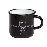 Hochwertige Emaille TASSE "Keep Talking"