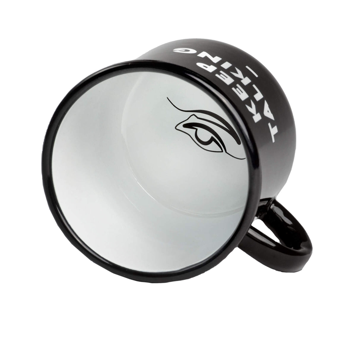 Hochwertige Emaille TASSE "Keep Talking"